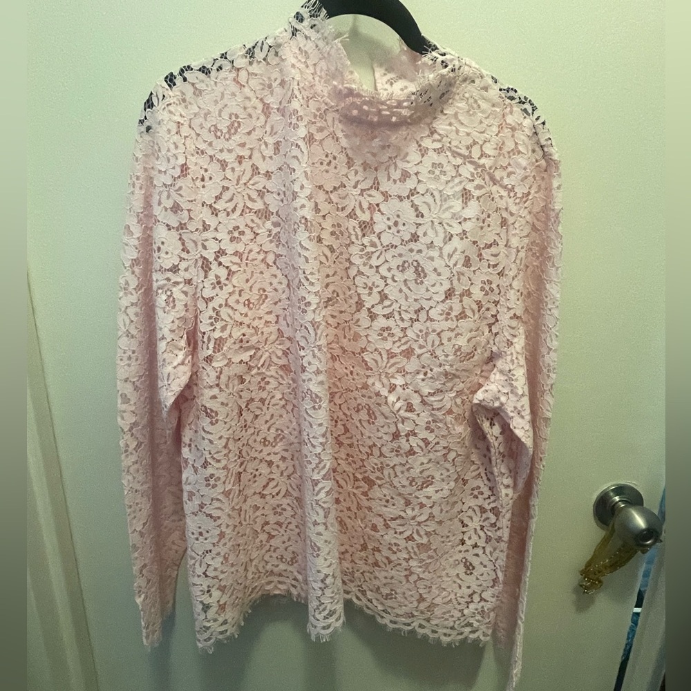 NWT - J. Crew Pink Lace Blouse